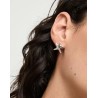 Pendientes pequeños bañados en plata estrellas de mar
