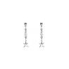 Pendientes largos con estrella de mar y perla