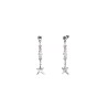 Pendientes largos con estrella de mar y perla