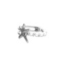 Pulsera semirrígida bañada en plata con perlas y estrella de mar