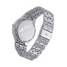 RELOJ con caja de acero, bisel de aluminio plateado, esfera plata y brazalete de acero. Resistencia al agua de 10 ATM