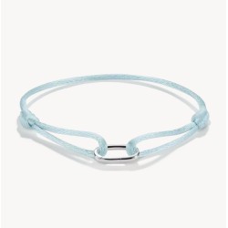 Pulsera textil plateada...