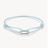 Pulsera textil plateada azul claro Connect