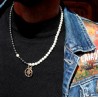 Collar Mazar de Plata 925, perlas de agua dulce y hematites
