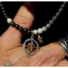 Collar Mazar de Plata 925, perlas de agua dulce y hematites