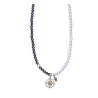 Collar Mazar de Plata 925, perlas de agua dulce y hematites