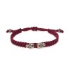 Pulsera de nylon granate con calaveras Fiorven 