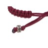Pulsera de nylon granate con calaveras Fiorven 