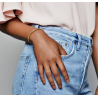 Pulsera Pandora Moments Shine Dorada con cierre deslizante y circonitas