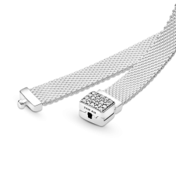 Pulsera Reflexions en plata de ley Cierre Brillante