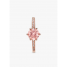 Anillo Solitario Corona Brillante Rosa Recubrimiento en oro rosa de 14k