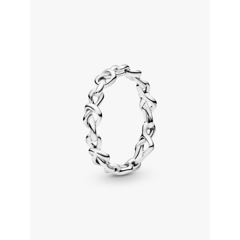 Anillo Pandora en plata de ley Corazones Anudados