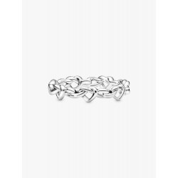 Anillo Pandora en plata de ley Corazones Anudados