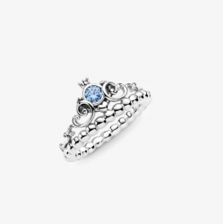 Anillo Pandora Disney Tiara Azul Cenicienta