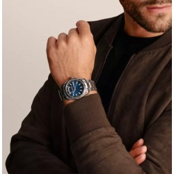 Reloj Rebel at Heart Revive 40 mm acero inoxidable azul medianoche, diseño grabado